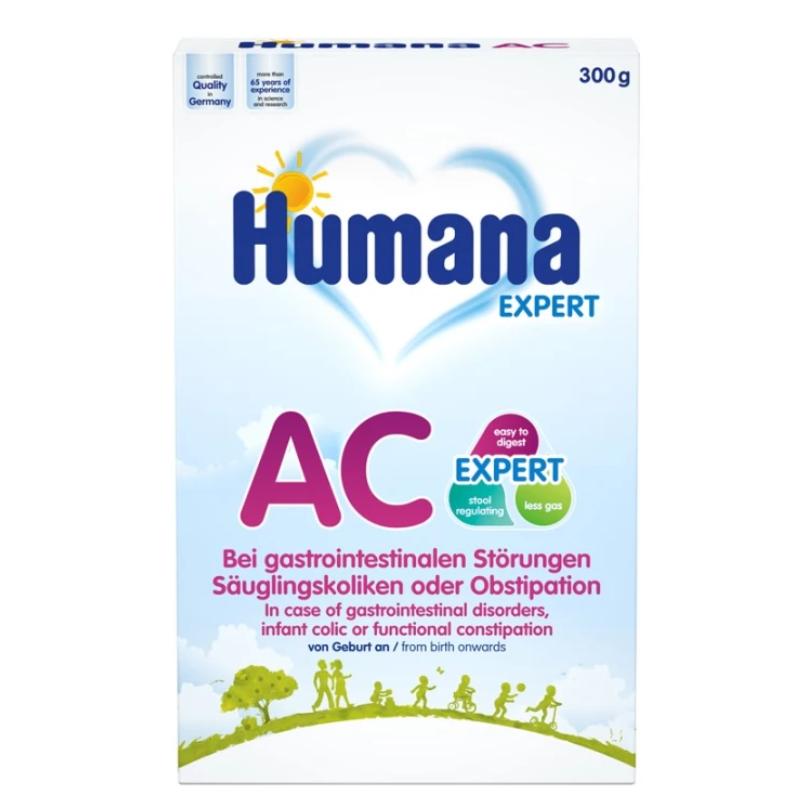 Суха дитяча молочна суміш «Хумана АС Експерт» при шлунково-кишкових розладах, дитячих кольках, функціональних закрепах, для дітей від народження і старше